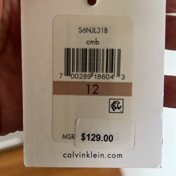 NWT Calvin Klein white jacket with black piping. - Picture 7 of 9